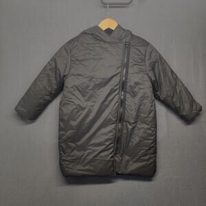 Zara Kids Boys Black Puffer Coat 7 122cm Hooded Winter Jacket